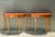 Vintage Regency Sunburst Burl Wood Demilune Tables - A Pair For Sale In West Palm - Image 6 of 12