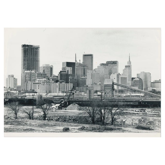 Dallas Skyline, USA, 1960s, Black & White Photograph For Sale