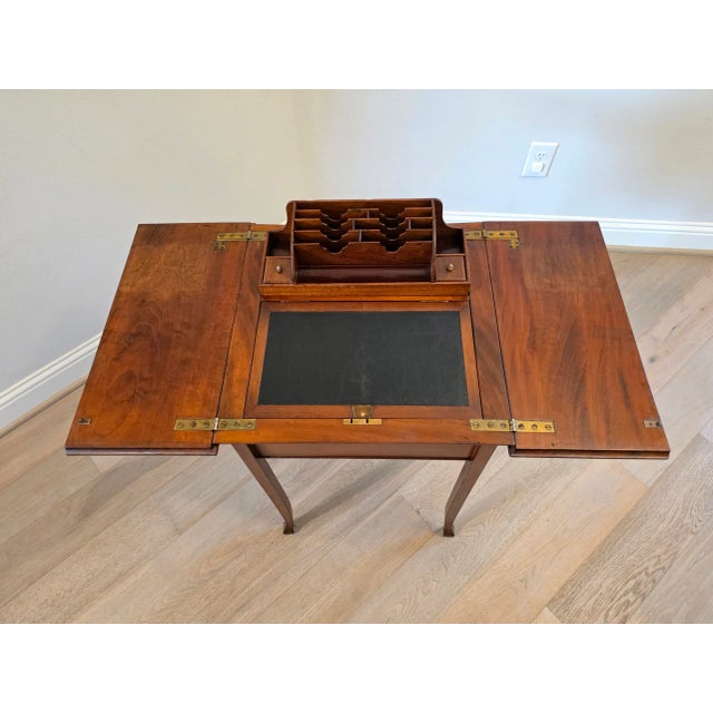 English Antique Metamorphic Mechanical Pop-Up Ladies Correspondence Table Work Stand For Sale In Dallas - Image 6 of 12