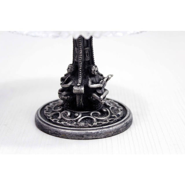 Crystal and Silver-Plated Metal Cup, 1930s For Sale - Image 6 of 9