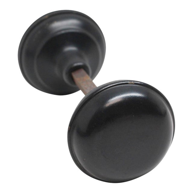 Vintage Steel Black Door Knobs For Sale