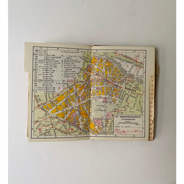Ruby Red Paris Arrondissement Guidebook, France, Circa 1970s For Sale - Image 8 of 14
