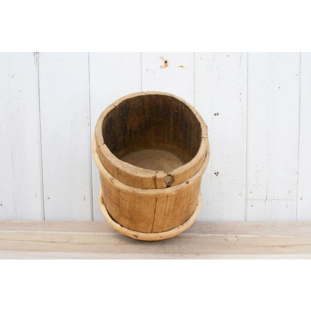Wood Rustic Bamboo Rice Container For Sale - Image 7 of 9