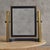 Italian Modernist Metal + Brass Vanity Mirror, 1960s For Sale - Image 4 of 10