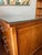 1950s Mid Century Walnut Executive Desk With Glass Top For Sale - Image 12 of 12