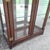 Vintage Campaign-Style Wood and Brass Lighted Curio Display Cabinet For Sale - Image 4 of 10