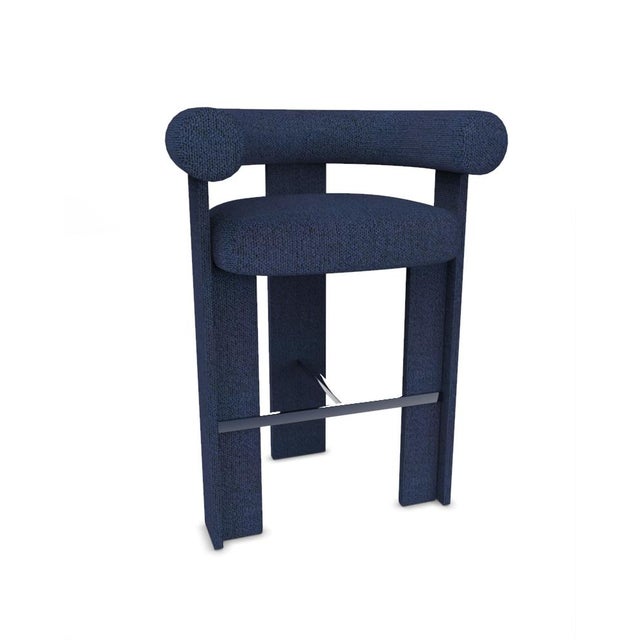 Contemporary Modern Cassette Bar Chair in Safire 11 by Alter Ego For Sale - Image 3 of 7