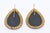 Gemstone Vintage Inlay Agate, Quartz, Garnets Pierced Dangle Earrings , 1950's Pair Of For Sale - Image 7 of 8
