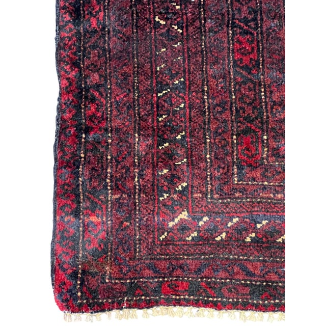 Tribal Afghan Balouch Hand Knotted Wool Rug 2’10” X 4’6” For Sale - Image 3 of 6