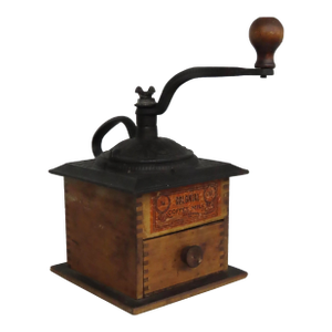 Colonial Wrightsville Hardware Co Wood Cast Iron Coffee Bean Grinder Mill 4672b