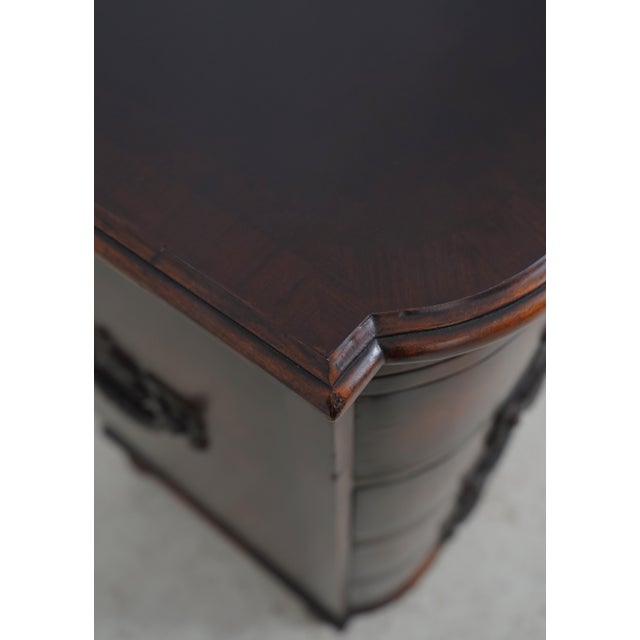 Maitland Smith Burl Walnut Serpentine Chest For Sale - Image 17 of 18