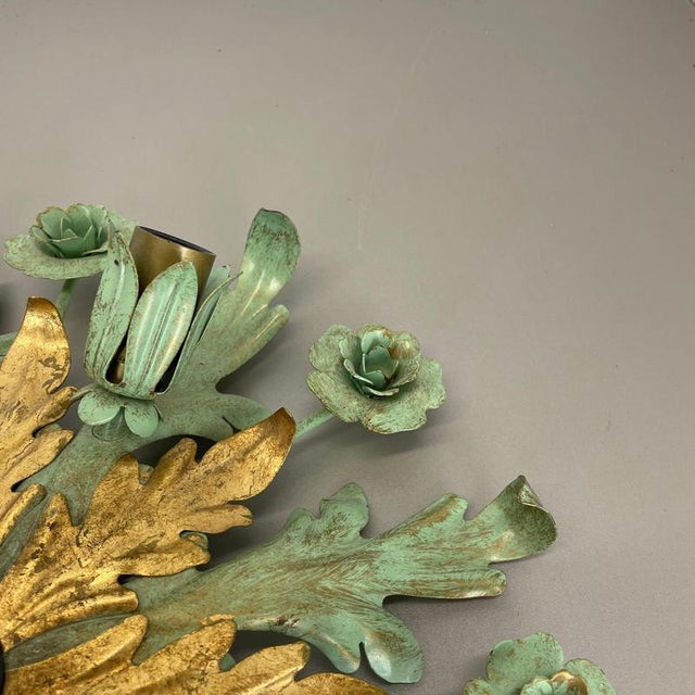 Gold Large Florentiner Theatre Ceiling Light from Banci Firenze, Italy, 1970s For Sale - Image 8 of 18
