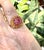 Metal 14k Gold Ruby Cluster Cocktail Ring Vintage For Sale - Image 7 of 8