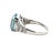 Early 21st Century 18k Gold 5.70 Carat Gfco Certified Aquamarine & Natural Diamond Ring, Size 6.75 For Sale - Image 5 of 12