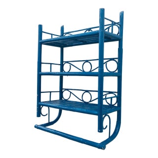 Vintage Bent Bamboo & Rattan Shelf