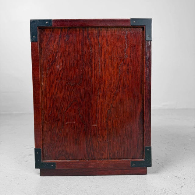 Black Vintage Japanese Mini-Tansu Cabinet with Three Drawers, 1980s For Sale - Image 8 of 9