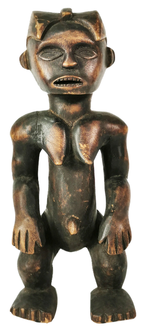 Fang Style Wooden Sculpture of Guard, Gabon, 20th Century