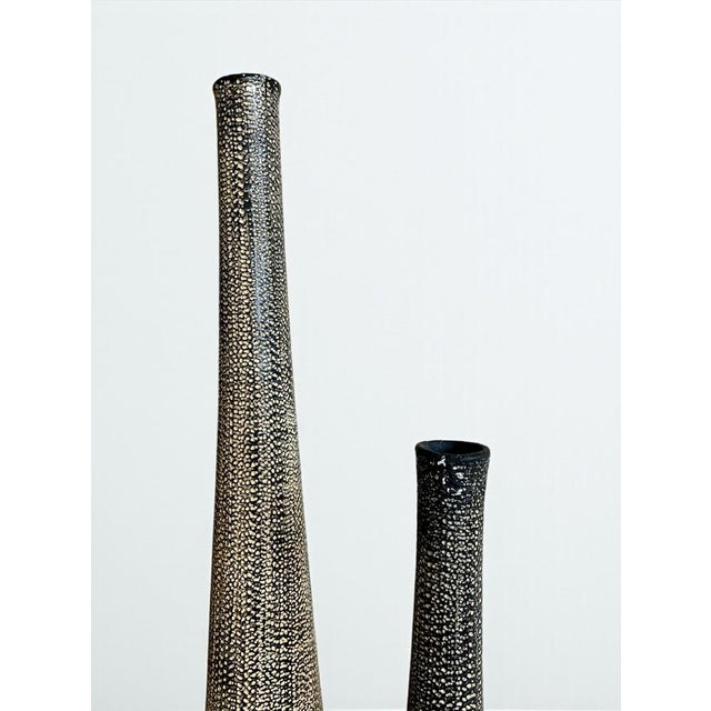 Ceramic Mid-Century Modern Brutalist Art Ceramic Vase from Gunther Lambert, 1960s, Set of 2 For Sale - Image 7 of 12