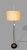 Large floor lamp from the 1960s, chrome -plated foot with yellow/beige fabric screen, height 166 cm, diameter screen 46...