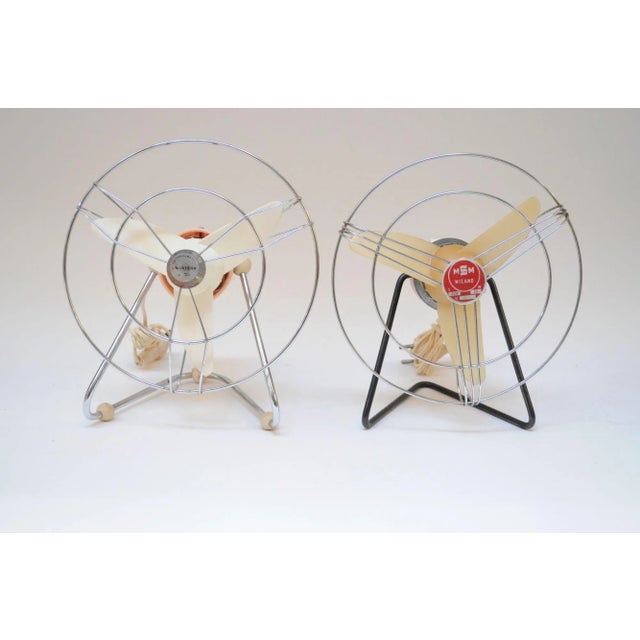 Red Small Vintage Italian Modern Red Table/Wall-Mounted Fan by Msm Milano For Sale - Image 8 of 12