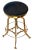 Animal Skin Vintage Restoration Hardware Brass Adjustable Stool For Sale - Image 7 of 8