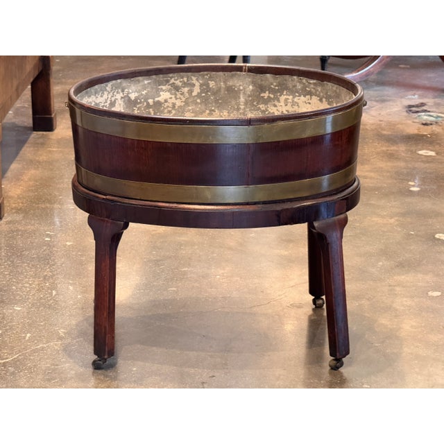 Wood 19th Century English Mahogany Wine Cooler For Sale - Image 7 of 11