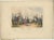 One nicely hand coloured print of an original serie of 23 plates, showing officers and soldiers resting. published in...