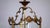 Spanish Brass and Glass 3-Light Chandelier, 1950s For Sale - Image 9 of 11