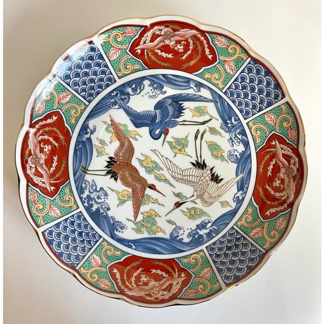 Japanese Imari Asian Crane Dinnerware and Serving Set - 19 Pieces For Sale - Image 9 of 13