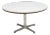 Vintage Mid Century Modern Knoll Style Pedestal Base Marble Top Coffee Table For Sale