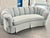 2000 - 2009 Blue Channel Back Upholstered Pleated Skirt Sofa by Harden Furniture For Sale - Image 5 of 12