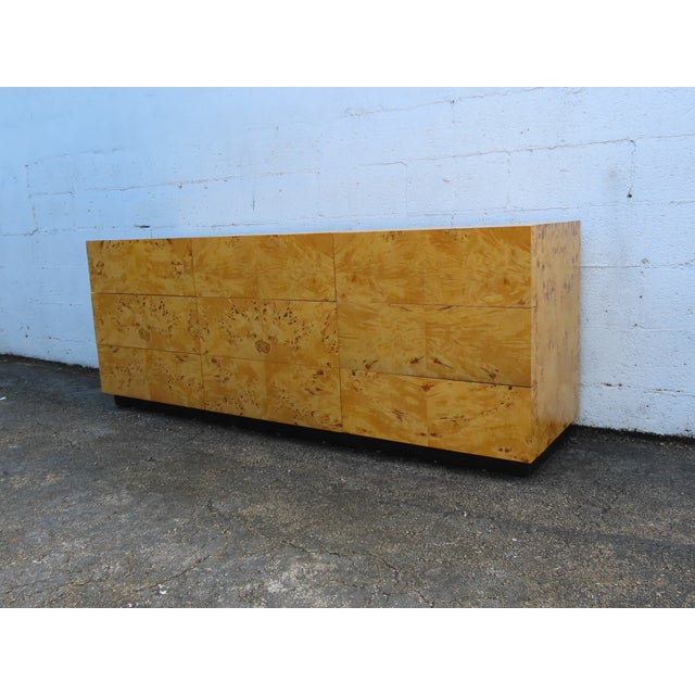 Mid Century Modern Hollywood Regency Burlwood Dresser 6383 For Sale - Image 17 of 18