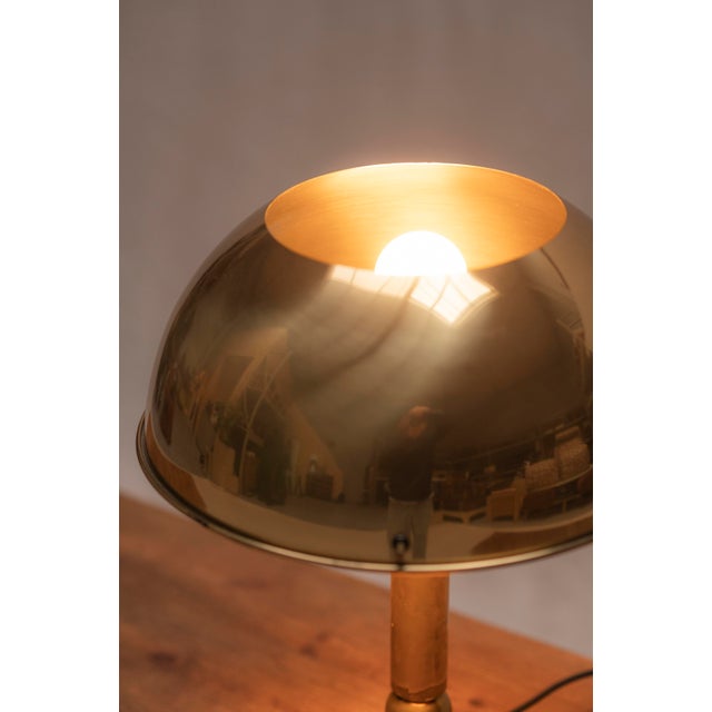 Vintage German Brass Table Lamp by Florian Schulz, 1970s For Sale - Image 3 of 10