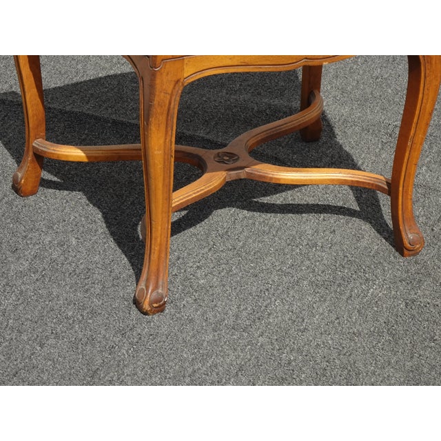 Vintage French Country Cane Side Chair with Cushion For Sale - Image 12 of 13