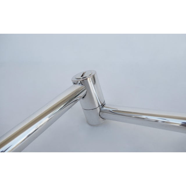 Vintage C.1970's Georg Hanson for Hanson Lighting Co. Chrome-Plated Swing-Arm Wall Sconce- Single For Sale - Image 9 of 13