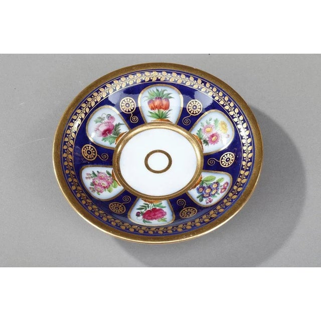 Blue Charles X Style Paris Porcelain Coffee Service, Set of 10 For Sale - Image 8 of 18