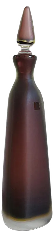 Italian Murano Glass Incisi Bottle from Venini, 1980s