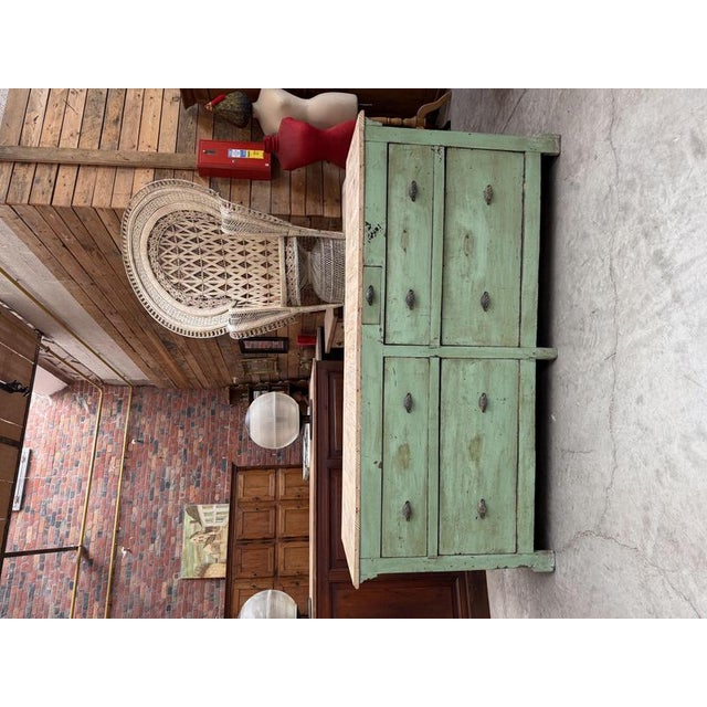 Green Antique Wooden Florists Counter For Sale - Image 8 of 14