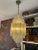 Gold Murano Amber and Clear Glass Pendant Light from Venini, 1960s For Sale - Image 8 of 11