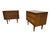 Mid-Century Modern Mid-Century Modern 2-Drawer Walnut Nightstands - Set of 2 For Sale - Image 3 of 9