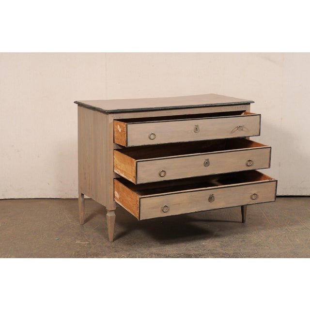 French 19th Century Painted Wood Commode For Sale - Image 10 of 10