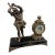 Early 19th Century Figural Bronze and Gilt Statue by Pierre Louise Deltrier Clock by Ansonia New Haven For Sale