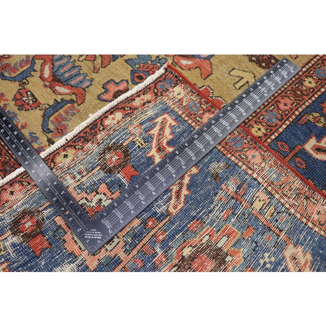 Red Late 19th Century Persian Bakshaish Rug, 11'04 X 15'00 For Sale - Image 8 of 11