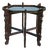 Vintage Oval Curve Shape Folding Cross Brace Stand Side Table For Sale