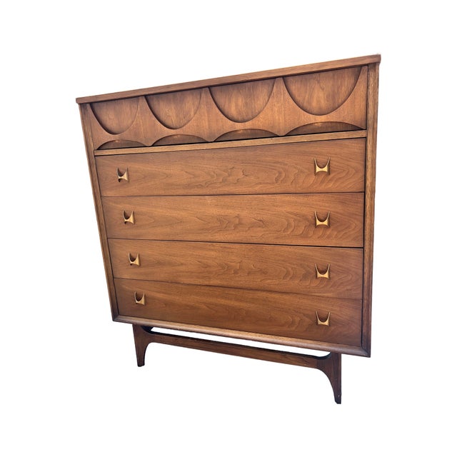 Broyhill Brasilia Tall Dresser Highboy in Vintage Mid Century Modern Style. No tags. Rare and very sought after Brasilia...