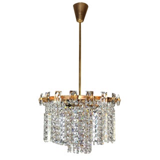 Chandelier With Swarovski Crystals, 1960s For Sale