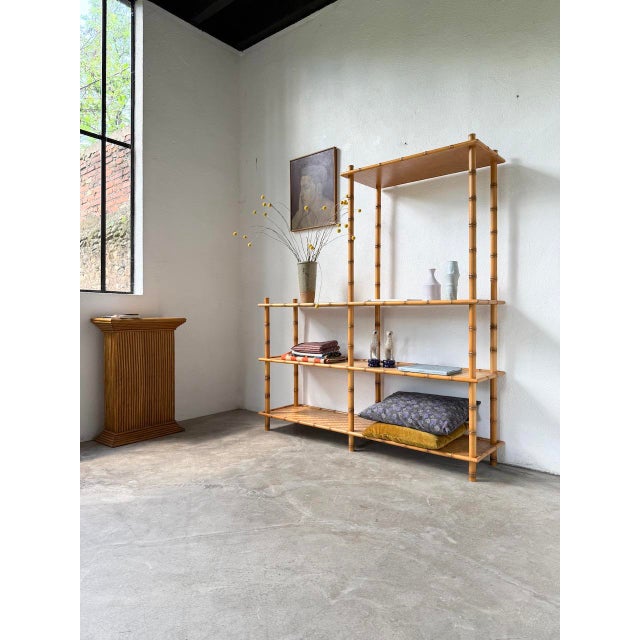 Large Rattan Shelf, 1960 For Sale - Image 16 of 18