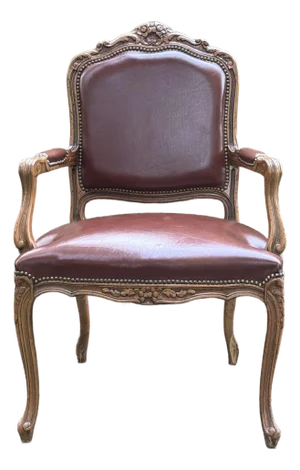 Vintage Carved French Fauteuil Armchair