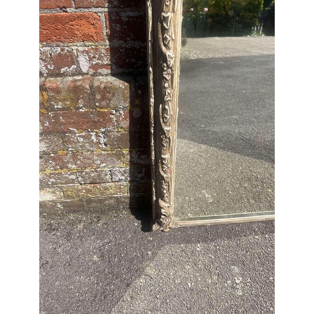Large Antique English Painted Overmantle Mirror For Sale - Image 3 of 8