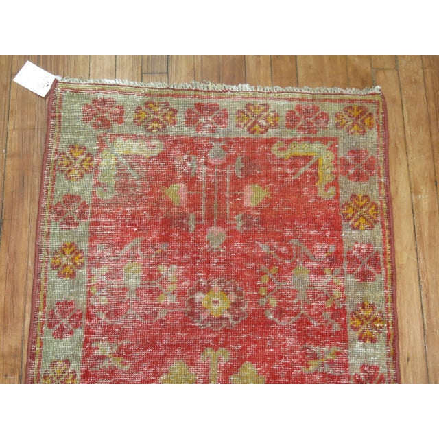 Late 19th Century Zabihi Collection Red Worn Antique Khotan Runner - 2'5" x 9' For Sale - Image 5 of 5